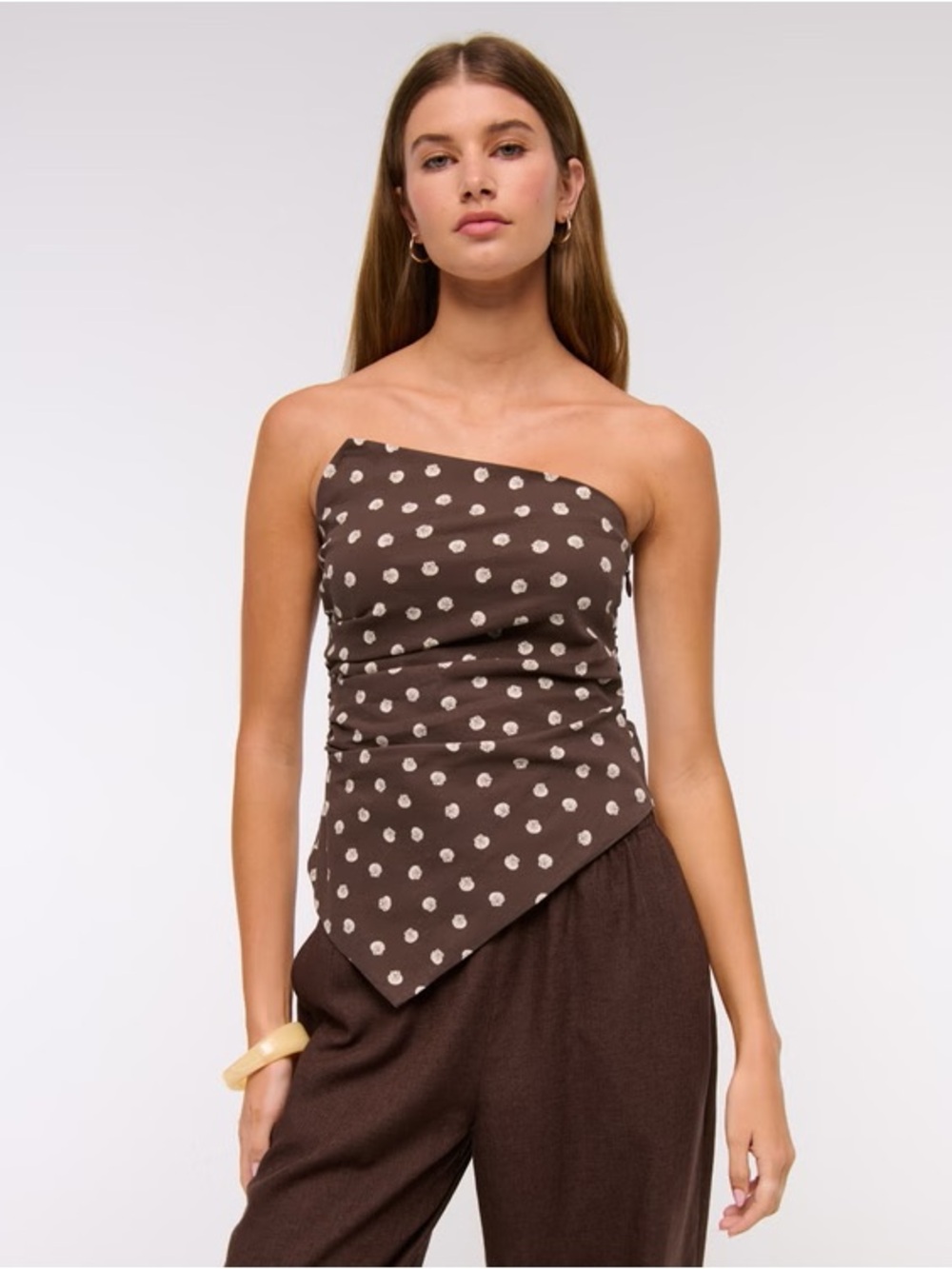 Abercrombie Strapless Asymmetrical Top